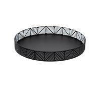 Secret de Gourmet - Plateau de Service en Métal "Frise" 30cm Noir Noir G