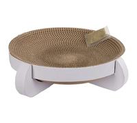 Corbeille pour chat griffoir avec catnip Kerbl Platinum Blanc 35x35x10 cm