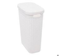 Corbeille slim Rattan 40L blanc