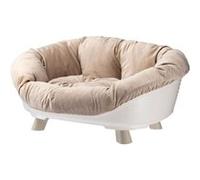 Panier corbeille coussin blanc - Taille L - 73 x 55 x 27 cm - FERPLAST