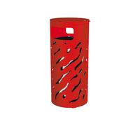 Corbeille Venise couvercle réhaussé 80 litres RAL3020 - Couvercle rehaussé seau Galva - PROCITY - 208103.3020