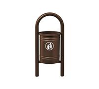 Corbeille Vercors 40 litres RAL8017 - seau intérieur - PROCITY - 208211.8017