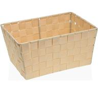Corbeille versa beige textile 20 x 15 x 30 cm