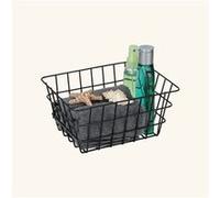 Wenko Corbeille Viana Noir mat, Panier de rangement tendance pour la salle de bain, le WC d'invités et l'ensemble de la maison 24371100 18 x 25 x 12 cm