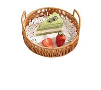 Corbeilles à fruits, plateau à collation, panier à fruits, panier en bambou, plateau à fruits secs en rotin, panier à fruits et légumes (30 x 8,5 cm)(A_20*8.5)