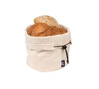 APS sac à pain beige avec coussin chauffant avec billes en céramique et cordon de serrage en coton, réutilisable, peut également être utilisé pour les petits pains, les œufs etc., Ø 19,0 cm