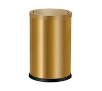 Corbeilles à papier 9 liters Stainless Steel Waste Bin,Garbage can with Shake Lid,Trash Can, for Kitchen,Bathroom,Living Room(Gold)