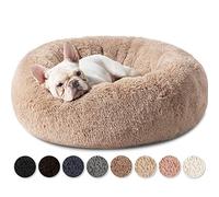 Corbeilles Rond pour Chat Chien Animal Lit Donut Panier Rond Donut Moelleux Ntidérapant Fond imperméable pour Chats et Chiens - Brun Clair ø60cm