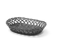 Corbeilles tressées ovale Noir 320x230x(H)55 mm
