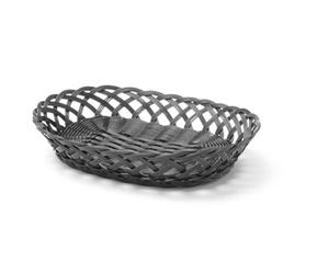 Corbeilles tressées ovale Noir 320x230x(H)55 mm