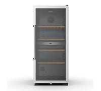 Corberó CFKWC91SWDZ Cave à vin statique avec ventilateur double zone 4 étagères en bois 45 dB Noir 200 l