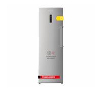 Corbero - Congélateur vertical 274L | CCVH18524NFX | No Frost | Inverter | Affichage de porte | Lumière LED | Crisper XXL et amovible | Pizza Box | Poignée Easy Open | Silver Trim | 39 dB | E. Énergie