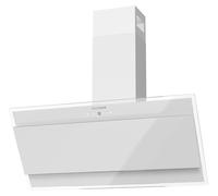 Corbero - Hotte décorative 90 cm | ONEGA975W | Verre blanc | 230 W | 3 vitesses | Contrôle tactile | Débit 750 m3/h | Verre trempé | Filtre aluminium 3 couches | Filtre charbon blanc