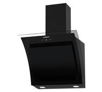 Corberó - Hotte d'extraction murale 60 cm | NYASA6000B | Débit 831,1 m³/h | 64 dB | 293 W | 6 vitesses | Contrôle tactile | 1 filtre + 1 filtre charbon | Noir verre