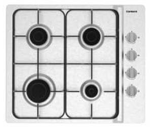 Corberó - Plaque de gaz 7,5 KwCPGS423X | 4 feux | gaz butane | Couleur inoxydable | Grille émaillée noire | Valve de sécurité coupure de gaz | Arrêt automatique de sécurité, inox, acier inoxydable