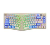 CORBOBO LEOBOG Alice A75 Clavier Ergonomique Gaming Mécanique Sans Fil TriMode BT5.0/2.4G/Filaire avec Joystick et Bouton 75% Disposition RGB Rétroéclairé Commutateurs linéaires remplaçables à chaud