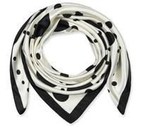 corciova Grand foulard carré en satin pour femme - 89,9 x 89,9 cm - Toucher soyeux - Protection de nuit - Bandana tendance et foulard, 793 Pois Noir Cassé, 1 pièce