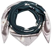 corciova Grand foulard carré pour femme - 89,9 x 89,9 cm - En soie - Cheveux bouclés - Pour dormir la nuit, 623 Fleur de Pêche Vert Nuit Argent Pâle, 1 pièce