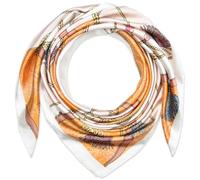 corciova Grand foulard carré pour femme - 89,9 x 89,9 cm - En soie - Cheveux bouclés - Pour dormir la nuit, 685 Orange Belt Spike, 1 pièce