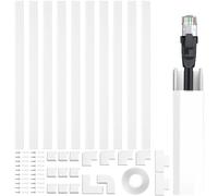 Cord Covers, Wires on Wall, Adhesive Cable Wall Protector Channel, Wire Management & Fire-Safe Conduit Organizer for Home Desk Floor, Workplace Setup and Safety Organization