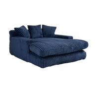 Cord Fauteuil de sol, loungefuton, design nuage, avec trois coussins, accoudoirs ergonomiques, coussin dorsal compressé, sans montage, pour salon, appartement, bureau, lecture, sieste (bleu marine)