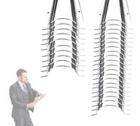 Cord Hider Wall, Paintable Stainless Steel Cable Raceway, Wire Concealer System & Channel Cover, Metal Cords Protector for Cable Management & Trip Prevention(30 PCS,Outer Width 2in)