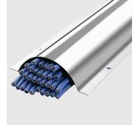 Cord Hider Wall, Stainless Steel Wire Guard Cable Raceway Metal Cover, Cables Protector for Under Desk Office Computer Management, 2/4/6/8/10 Pack(Silver 8 Pack,Width 76MM (3 in))