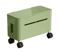 Cord Management Box - Wire Storage with Wheels,Tabletop Charger Cord Storage | Cable Box for Home Office Dormitory Gaming Setup TV Stand Computer Desk Tech Enthusiasts Renters 12.8x6.1x6.89in