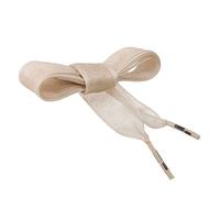CORD ON - Lacets en rubans d’organza pour chaussures et sneakers. Largeur 15 mm - 1 paire (Beige, 150 cm)