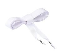 CORD ON - Lacets en rubans de taffetas pour chaussures et sneakers. Largeur 12 mm - 1 paire (Blanc, 120 cm)