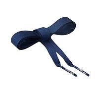CORD ON - Lacets en rubans de taffetas pour chaussures et sneakers. Largeur 12 mm - 1 paire (Bleu marine, 120 cm)