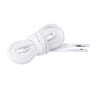 CORD ON - Lacets plats en coton ciré. Largeur 6 mm - 1 paire (Blanc, 90 cm)