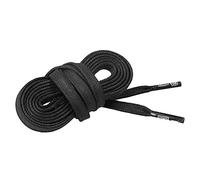 CORD ON - Lacets plats en coton ciré. Largeur 6 mm - 1 paire (Noir, 90 cm)