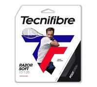 Tecnifibre Rasoir Doux Monofilament Polyester Tennisschnur 1,25 MM Charbon - 12 M Set