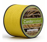 CORDAMARKET Dyneema Corde Haute résistance pour activités Nautiques, Escalade et activités de Plein air, Jaune, 4 mm × 20 m