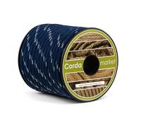 CORDAMARKET Skota Corde Haute résistance pour activités Nautiques, Escalade et activités de Plein air, Blanc/Bleu, 8 mm x 15 m