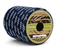 Cordamarket Skota Corde Haute résistance pour Escalade Nautique et activités de Plein air Blanc/Bleu 10 mm x 15 m