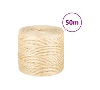 Corde 100 % en sisal 4 mm 50 m, corde de sisal, ficelle de sisal, corde en sisal, corde de chanvre, corde torsadée, corde à nouer 155008