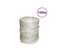 vidaXL Corde 100 % sisal 4 mm 100 m Beige G 155009