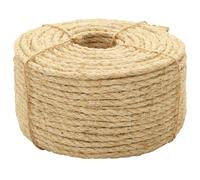 Corde 100% Sisal 6 mm 250 m Cordage Torsadée Corde de Chanvre Ficelle vidaXL