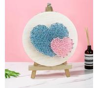 Corde 3D à faire soi-même pour décoration d'intérieur, projet d'artisanat fait à la main pour débutants et adultes, idée d'anniversaire créative, pour (amour bleu rose)
