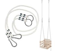 Corde à bascule 1 m, 50 kg 2 x rallonge de corde à bascule avec mousqueton en métal