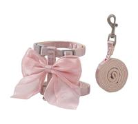 Corde à Chat Scintillante résistante déchirures, Ergonomique, Plan arrière Hello, terminaison Rapide pour la sécurité des Animaux de Compagnie, Confort, Ensemble Collier et Corde à Chat résistant
