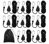 Corde À Cliquet 8 Pièces, Corde De Tente Réfléchissante 4M, Corde Réglable 4mm, pour Tente, Camping Et Outdoor