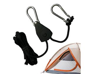 Corde à cliquet - Sangle de fixation avec cliquet, rondelle et boucle,Support de fixation réglable,pour Camping Escalade Randonnée Activités Jardin Voyage en plein air