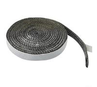 Corde à feu pour poêle à bois, joint de chauffage pour poêle à granulés, joint d'étanchéité pour poêle, cheminée, cheminées (6 mm x 25 mm x 2 m)