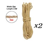 Corde À Gratter En Sisal Naturel Pour Chat,Griffe De Patte De Chat,Protecteur De Meubles,Tour D'arbre À Chat,Cadre D'escalade,Ulde Liaison Bricolage - Type 4mm-Jute(10m)2pcs #A