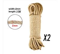Corde À Gratter En Sisal Naturel Pour Chat,Griffe De Patte De Chat,Protecteur De Meubles,Tour D'arbre À Chat,Cadre D'escalade,Ulde Liaison Bricolage - Type 8mm-Jute(10m)2pcs #B