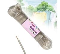 Corde à Linge Extra Forte 30m avec Cœur en Acier - Fil à Linge Résistant et Antirouille, Capacité de Charge jusqu'à 150kg, Idéale pour l'Extérieur, Jardin, Camping et Utilisation en Voyage