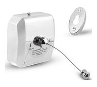 FISHTEC Corde à Linge Rétractable - Fil Acier Inoxydable 2.8 m 10 kg de Charge Boîtier Métal Étendoir Buanderie Garage Salle Bain